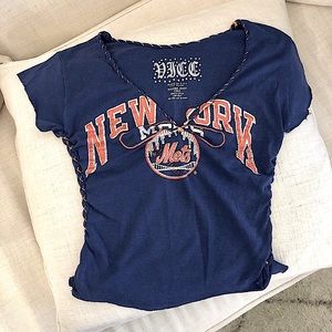 Vintage NY Mets Fitted Cropped Tee!